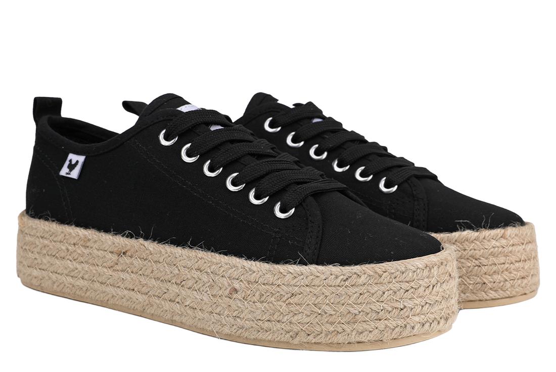Tina Negro Womens Espadrille Shoes