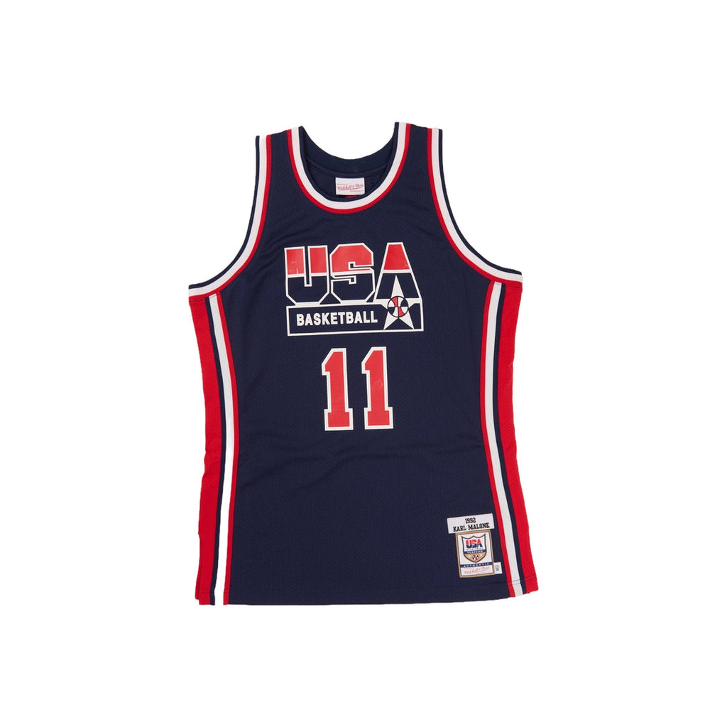 Mitchell And Ness Team Usa Auth Jersey Sporttop Nvy MN18416USANAVY92KMAM