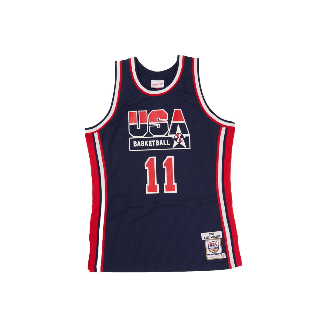 Mitchell And Ness Team Usa Auth Jersey Sporttop Nvy MN18416USANAVY92KMAM