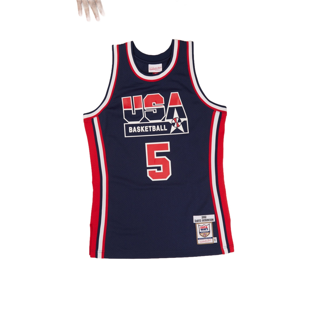 Mitchell And Ness Team Usa Auth Jersey Sporttop Nvy MN18418USANAVY92DRBM