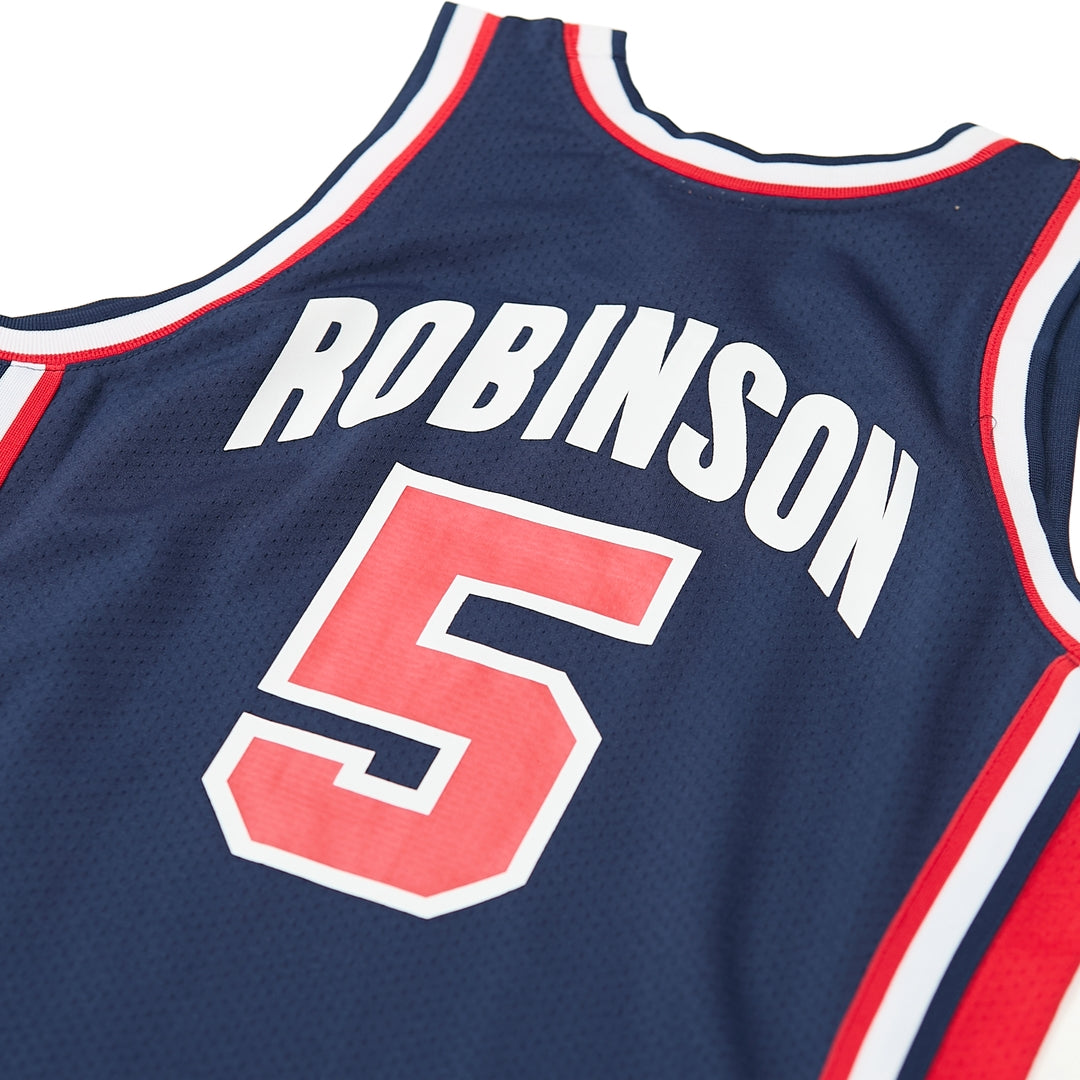 Mitchell And Ness Team Usa Auth Jersey Sporttop Nvy MN18418USANAVY92DRBM